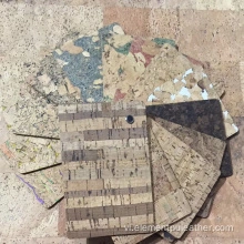 Cork Leather với sự ủng hộ veneer PU tự nhiên